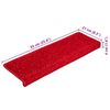 vidaXL Stufenmatten 10 Stk. 65x21x4 cm Rot Rechteckiger Rand