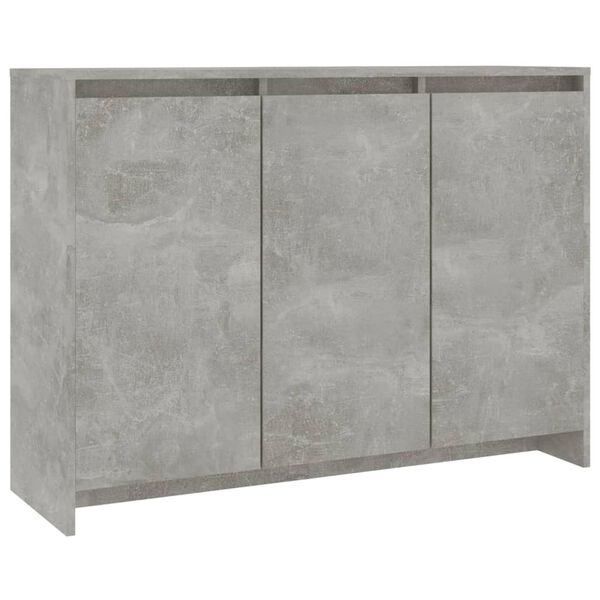 vidaXL Sideboard Betongrau 102x33x75 cm Holzwerkstoff