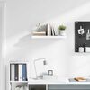 vidaXL Schweberegal Hochglanz-Wei&szlig; 60x23,5x3,8 cm MDF