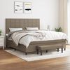 vidaXL Boxspringbett mit Matratze Taupe 160x200 cm Stoff