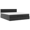 vidaXL Ottoman-Bett mit Matratze Schwarz 180x200 cm Kunstleder