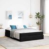 vidaXL Bettgestell mit Matratze mit Matratze 2 pcs Schwarz Samt