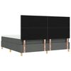 vidaXL Boxspringbett mit Matratze Dunkelgrau 200 x 200 cm Stoff