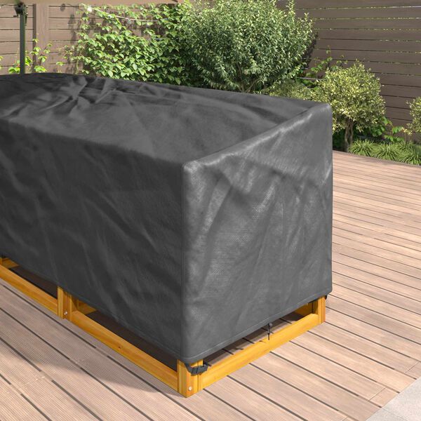 vidaXL M&ouml;belbezug Schwarz 235 x 235 x 80 cm 600D Oxford Stoff