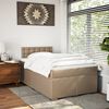 vidaXL Boxspringbett Matratze Cappuccino-Braun 120x190 cm Kunstleder