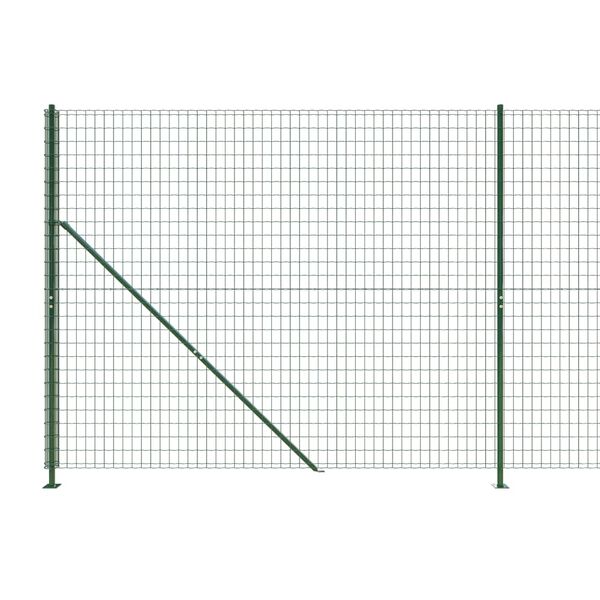 vidaXL Maschendrahtzaun mit Bodenflansch Gr&uuml;n 1,4x25 m