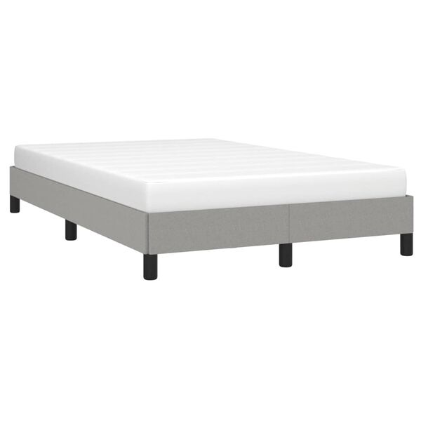 vidaXL Bettgestell ohne Matratze Hellgrau 120x200 cm Stoff