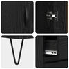 vidaXL Highboard Schwarz Eichen-Optik 69,5 x 34 x 180 cm Holzwerkstoff