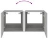 vidaXL TV-Wandschr&auml;nke mit LED-Leuchten 2Stk. Grau Sonoma 40,5x35x40cm