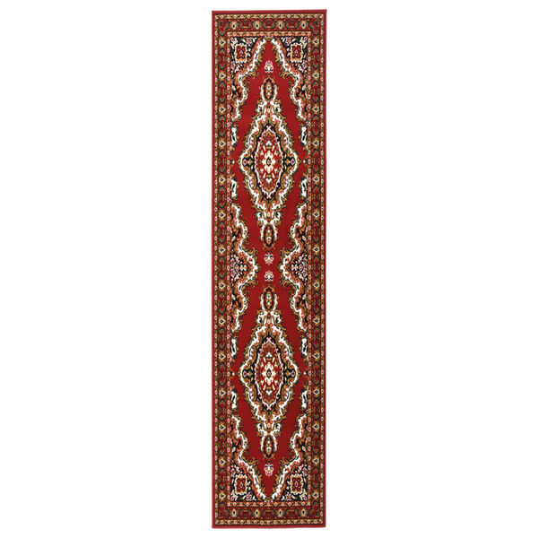 vidaXL Teppichl&auml;ufer BCF Orientalisch Rot 80x450 cm