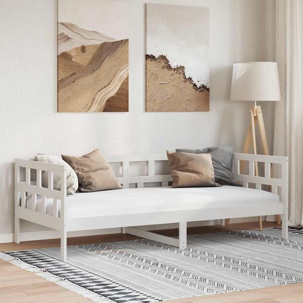 vidaXL Tagesbett Wei&szlig; Massivholz Kiefer 90x190 cm