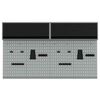vidaXL Werkzeugschrank und Pegboard Set mit Regal 6 pcs Schwarz