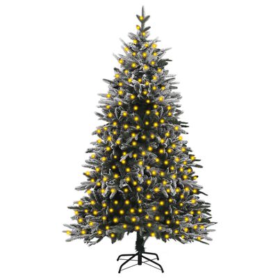 vidaXL Künstlicher Weihnachtsbaum mit Beleuchtung & Schnee 240 cm