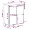 vidaXL Sideboard Schwarz 60x34x75 cm Massivholz Kiefer