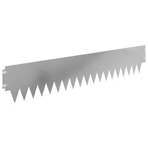 vidaXL Raseneinfassung 10 Stk. 103 x 20 cm Metall Silber