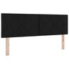 vidaXL LED Kopfteil Schwarz 160 cm Stoff