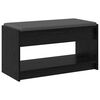vidaXL Flurbank mit Kissen mit Regal Schwarze Eiche 83 x 38 x 45 cm