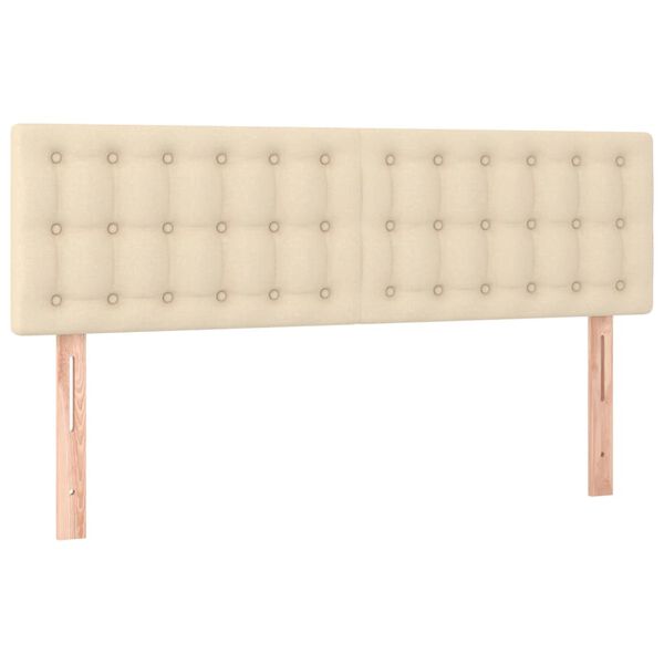 vidaXL Kopfteile 2 Stk. Creme 72x5x78/88 cm Stoff