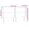 vidaXL LED Kopfteil Schwarz 203x16x118/128 cm Stoff