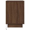 vidaXL Nachttisch mit LED-Leuchten Braun Eichen-Optik 38x34x50 cm