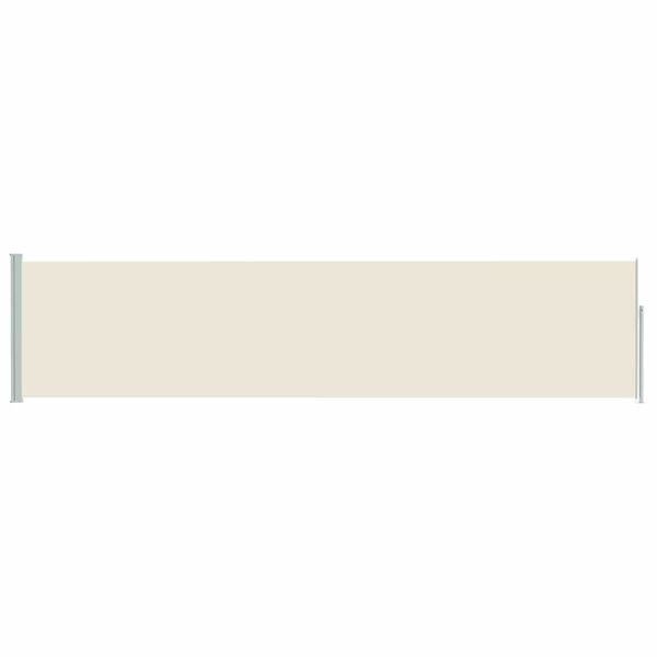 vidaXL Ausziehbare Seitenmarkise 120&times;500 cm Creme