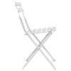 vidaXL Gartenklappstuhl 2 pcs Wei&szlig; 42 x 46 x 82cm Metall