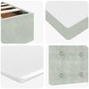 vidaXL Ottoman-Bett mit Matratzen & LEDs Hellgrau 90x200 cm Samt