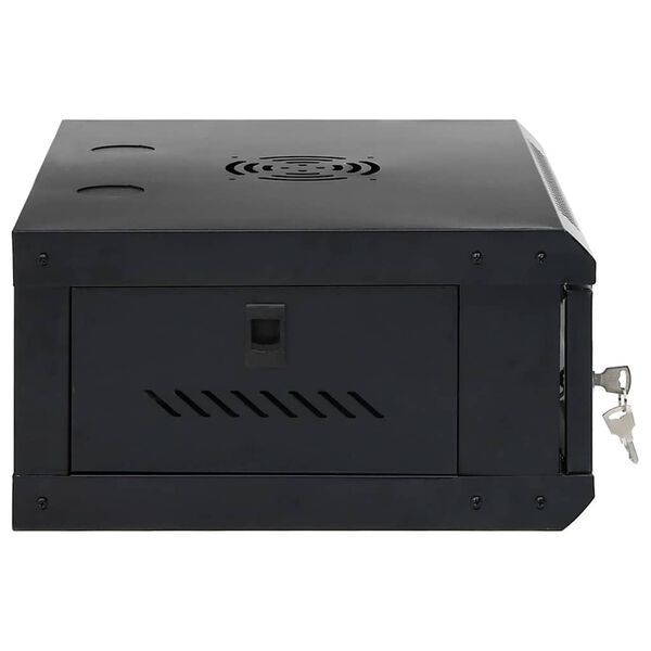 vidaXL Netzwerkschrank mit Speicher Schwarz 53 x 35 x 21 cm Stahl