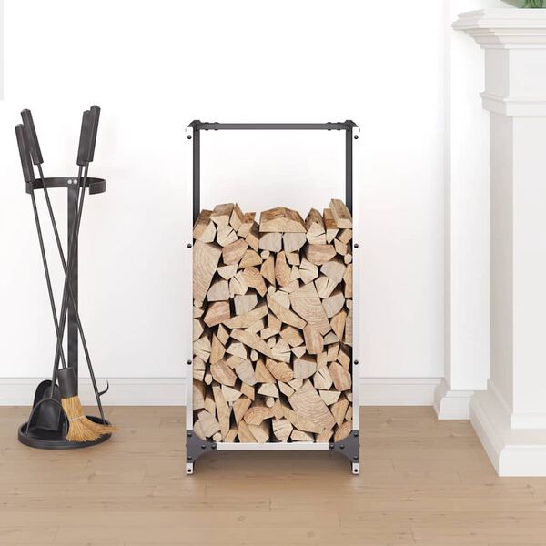 vidaXL Brennholzregal 40x30x80 cm Edelstahl