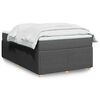 vidaXL Boxspringbett mit Matratze Dunkelgrau 120x190 cm Stoff