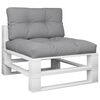 vidaXL Palettenkissen 2-tlg. Grau Stoff