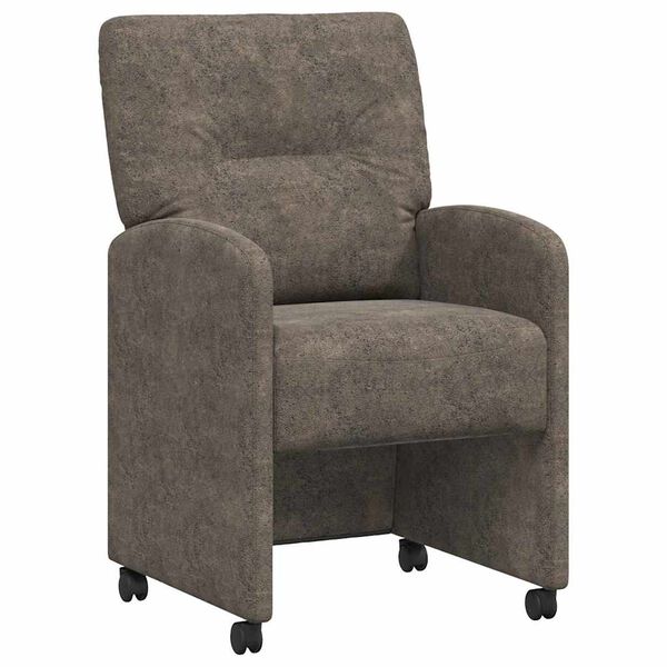 vidaXL Esszimmerst&uuml;hle mit Rollen 2 pcs Dunkelgrau 57 x 67 x 95 cm