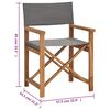 vidaXL Regiest&uuml;hle 2 Stk. Klappbar Grau Massivholz Teak