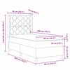 vidaXL Boxspringbett mit Matratze Dunkelbraun 90 x 200 cm Stoff