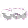 vidaXL 8-tlg. Garten-Sofagarnitur mit Kissen Beige Poly Rattan