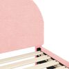 vidaXL Kinderbettgestell mit Kopfteil Rosa 80 x 160 cm Schafstoff