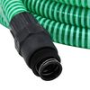vidaXL Saugschlauch mit PVC-Anschl&uuml;ssen Gr&uuml;n 1" 7 m PVC