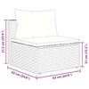 vidaXL 4-tlg. Garten-Lounge-Set mit Kissen Grau Poly Rattan
