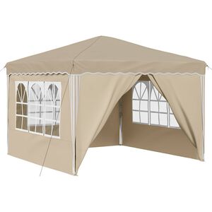 vidaXL Pop-up Partyzelt 288 x 288 x 245 cm Creme Oxford-Stoff