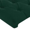 vidaXL Kopfteil mit Ohren Dunkelgr&uuml;n 147x16x78/88 cm Samt