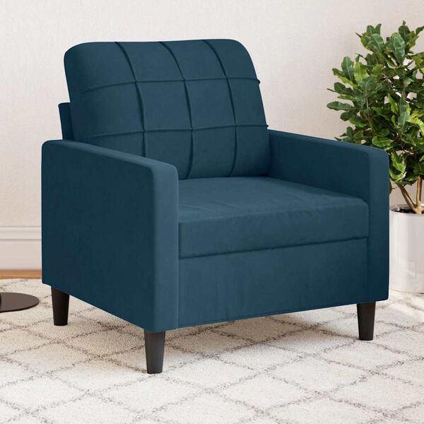 vidaXL Sessel Blau 60 cm Samt