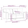 vidaXL 2-Sitzer-Sofa mit Zierkissen Grau 120 cm Kunstleder