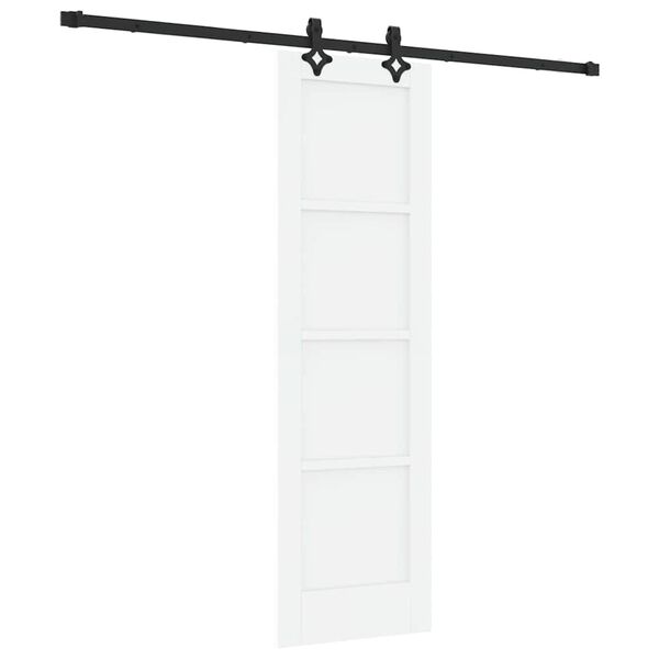 vidaXL Schiebet&uuml;r ORKDAL Wei&szlig; 61 x 198,5 cm Massives Kiefernholz
