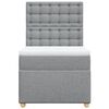 vidaXL Boxspringbett mit Matratze Hellgrau 90x200 cm Stoff