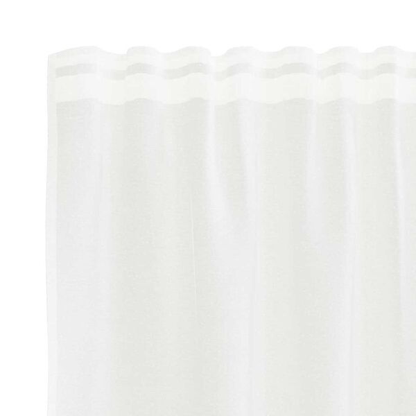 vidaXL Spitzenvorhang mit Vorh&auml;ngen Floral Wei&szlig; 280 x 400 cm Polyester