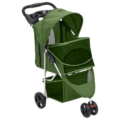 vidaXL Hundewagen Faltbar Grün 80x46x98 cm Oxford-Gewebe