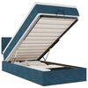 vidaXL Ottomane Bett mit Matratze & LEDs Dunkelblau 80x200 cm Samt