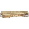 vidaXL Outdoor-Sofagarnitur mit Kissen 7 pcs Wei&szlig; und Beige