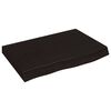 vidaXL Wandregal Dunkelbraun 60x40x(2-6) cm Massivholz Eiche Behandelt