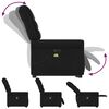 vidaXL Elektrischer Massagesessel mit Aufstehhilfe Schwarz Stoff
